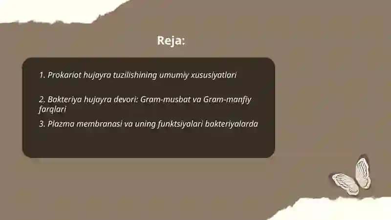 Prokariot hujayralari.Bakteriyalar 2