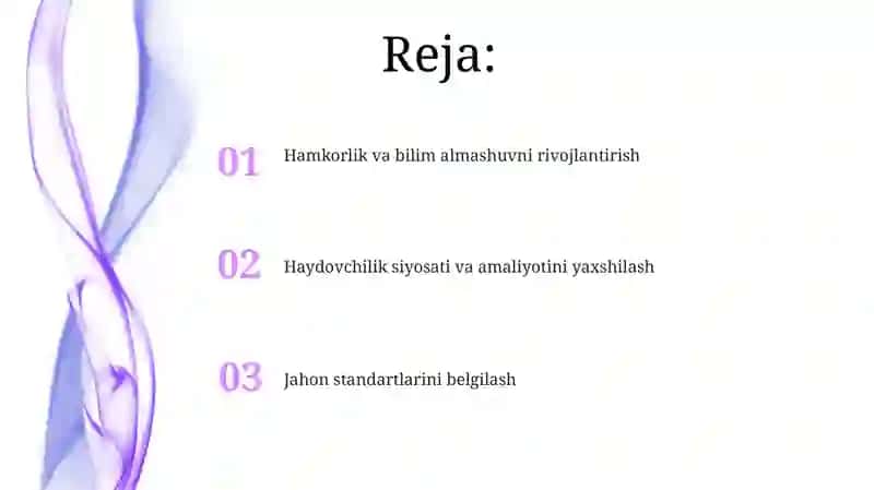Xalqaro baholash daaturlarining maqsadi 2