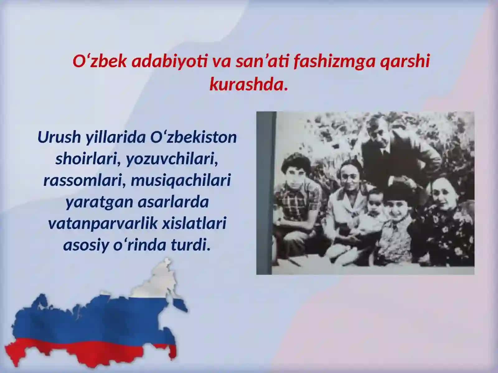 O‘zbekadabiyoti vasan’atifashizmga qarshi kurashda 2