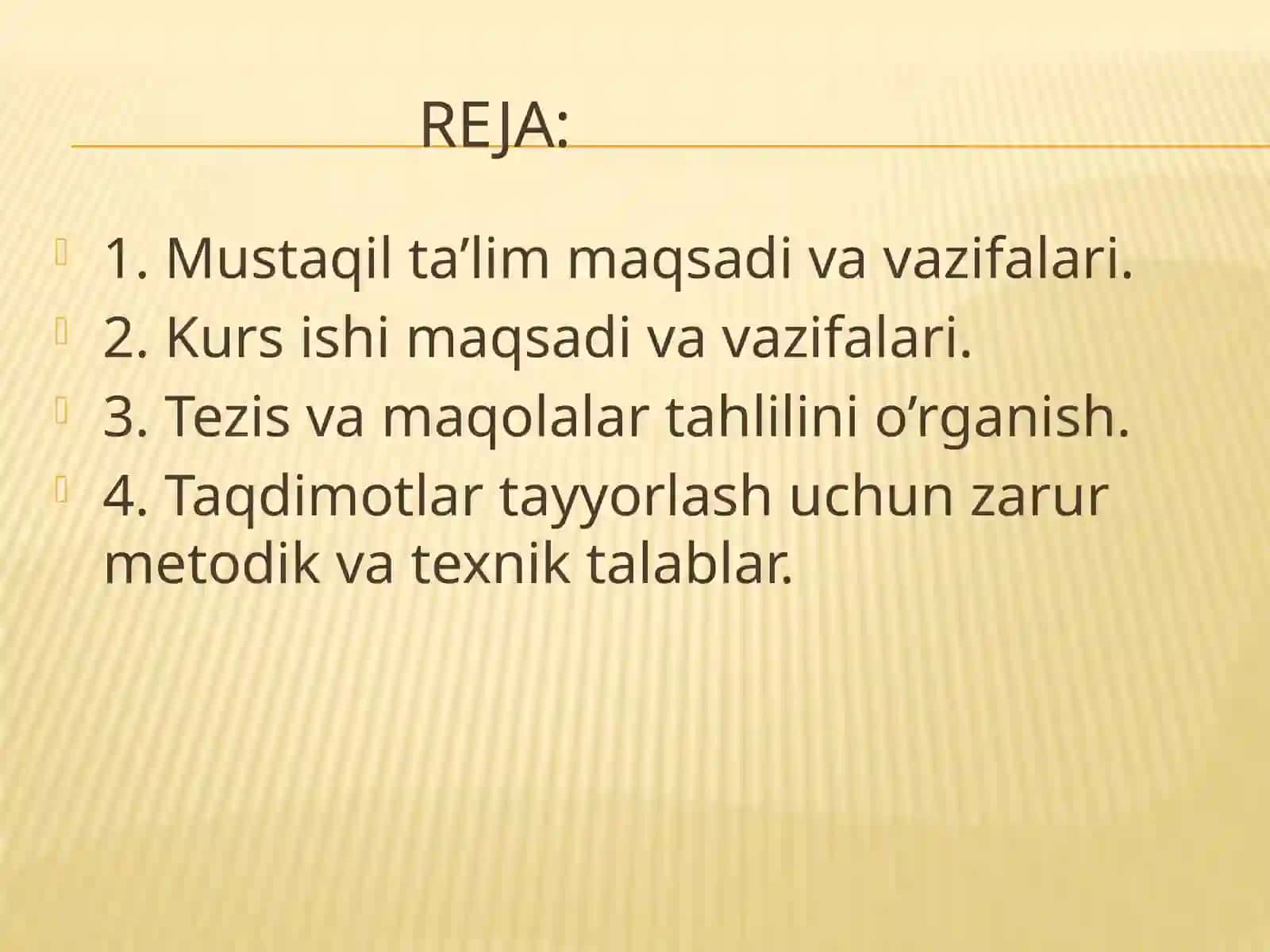 Mustaqil o'quv materiallari tayyorlash 2