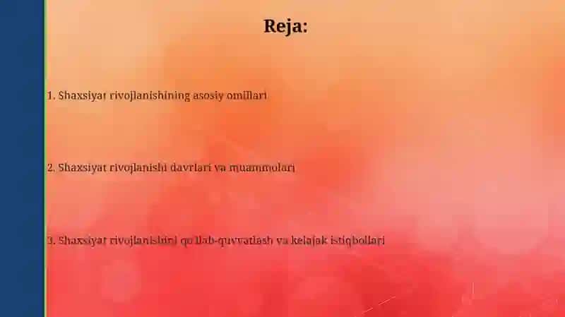 Shaxsiyat rivojlanishi 2