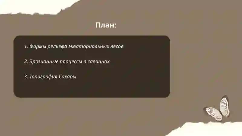 Формы рельефа экваториальных лесов 2