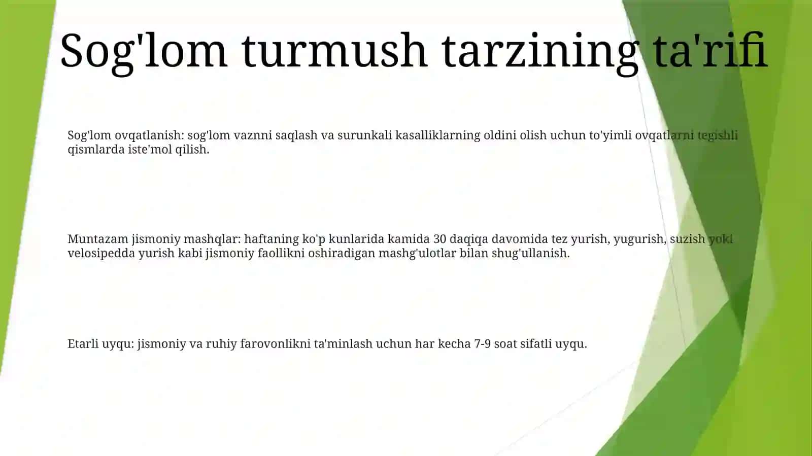Aholi Orasida Sog’Lom Turmush Tarzini Targ’IbotQilish 2