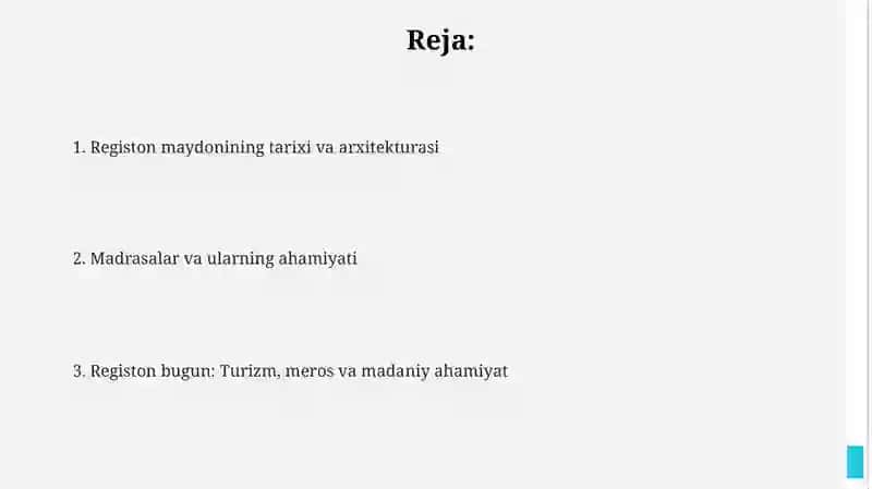 Registon maydoni haqida ma'lumot 2