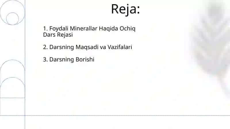 Foydali qazilmalar ochiq dars ishlanmasi 2