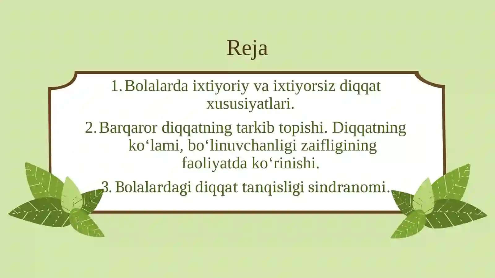 Bolalarda diqqatning rivojlanishi 2