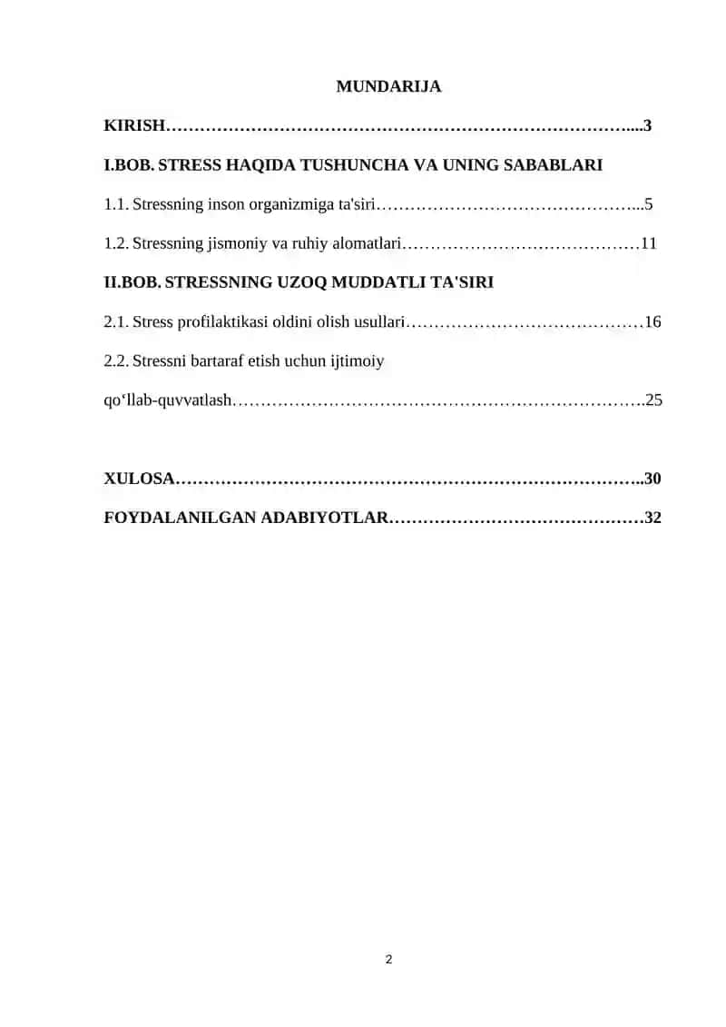 STRESS PROFILAKTIKASI VA UNI BARTARAF ETISH YO'LLARI 2
