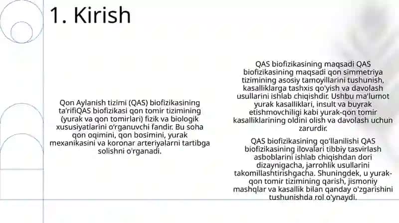 Qon Aylanish Sistemasining Biofizikasi 2