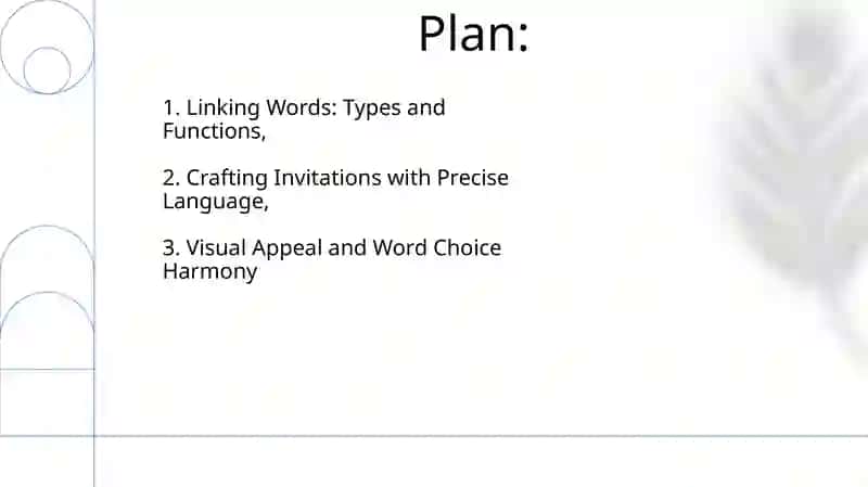 Linking words and Invitation cards 2