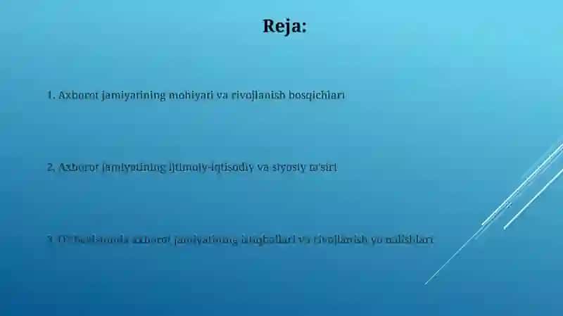 Axborot jamiyati va uning istiqbollari 2