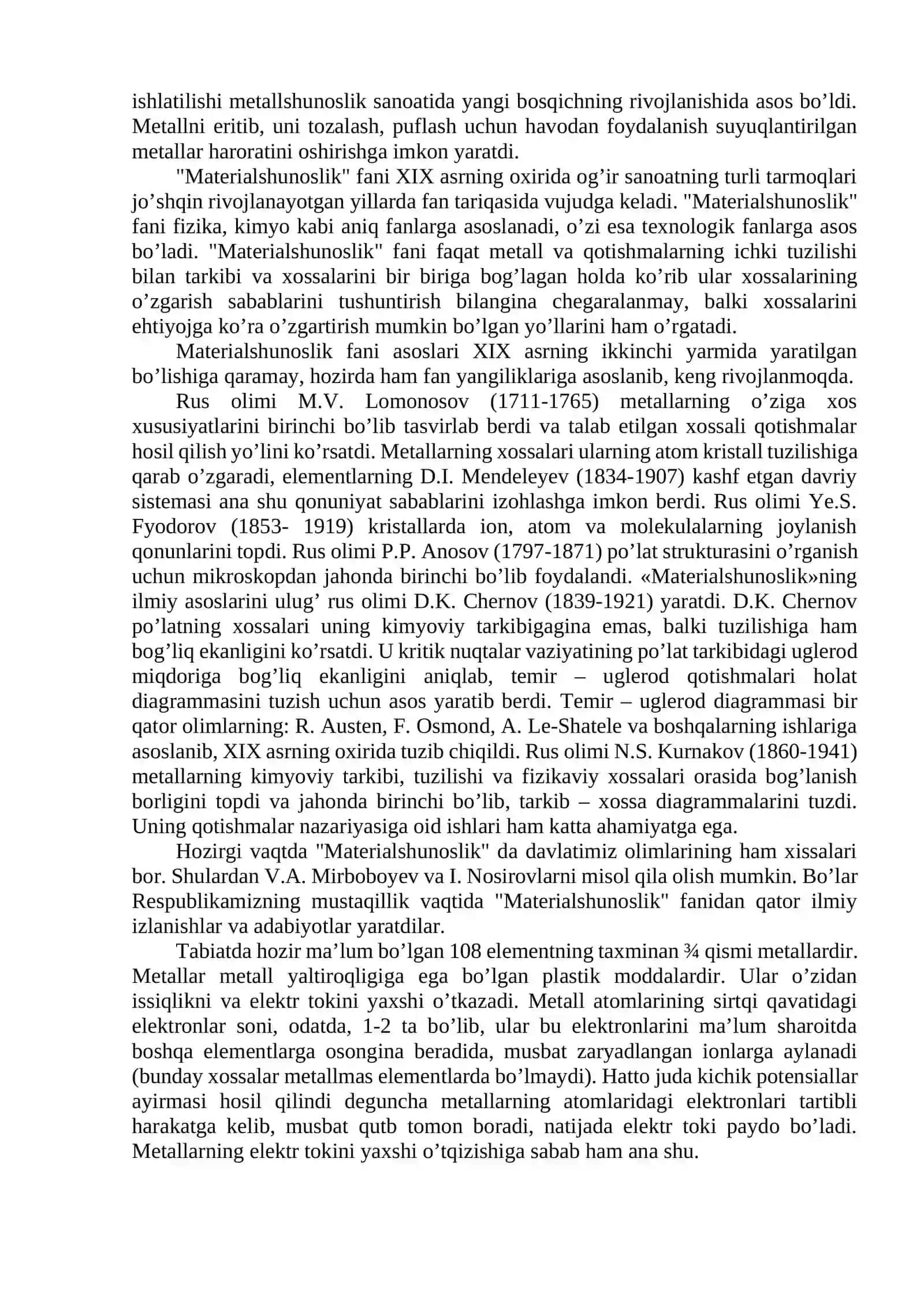 ASOSIY MASHINASOZLIK MATЕRIALLARI VA ULARNING XOSSALARI 2