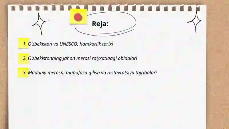 Oʻzbekiston va UNESCO: hamkorlik tarixi 2