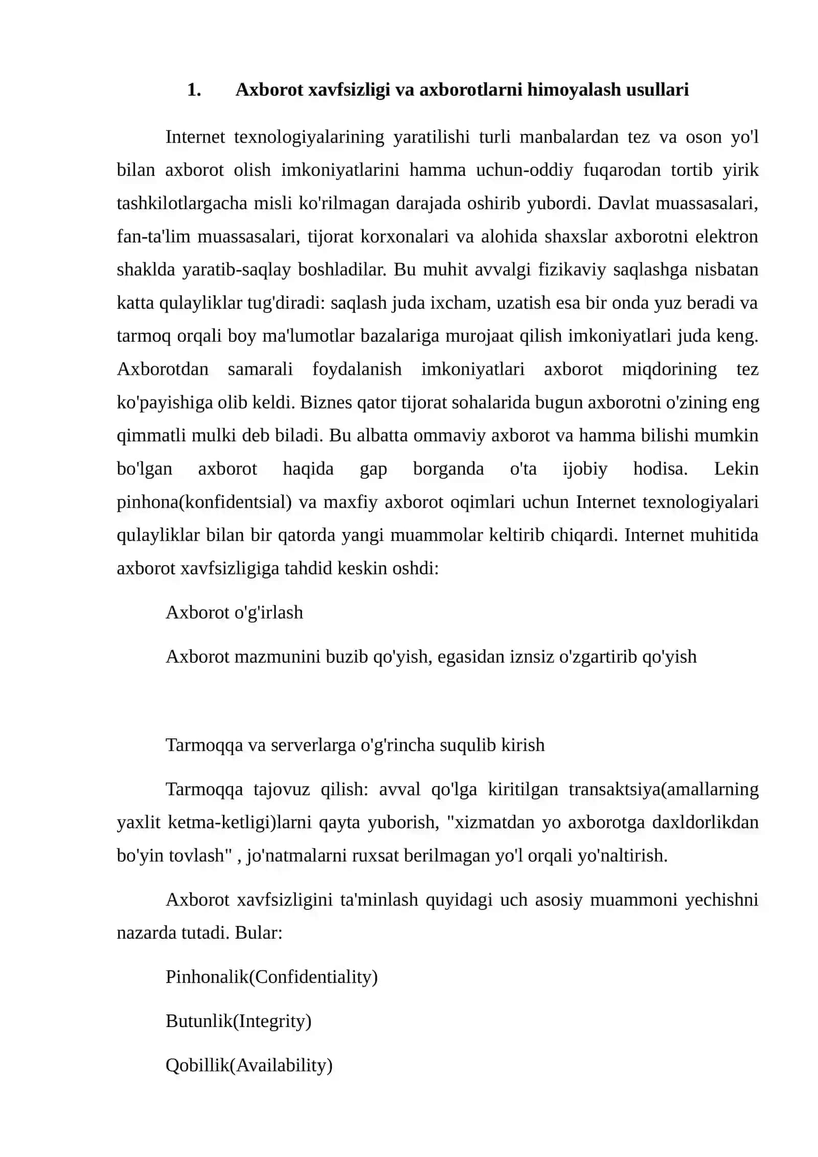 Axborot xavfsizligi 2
