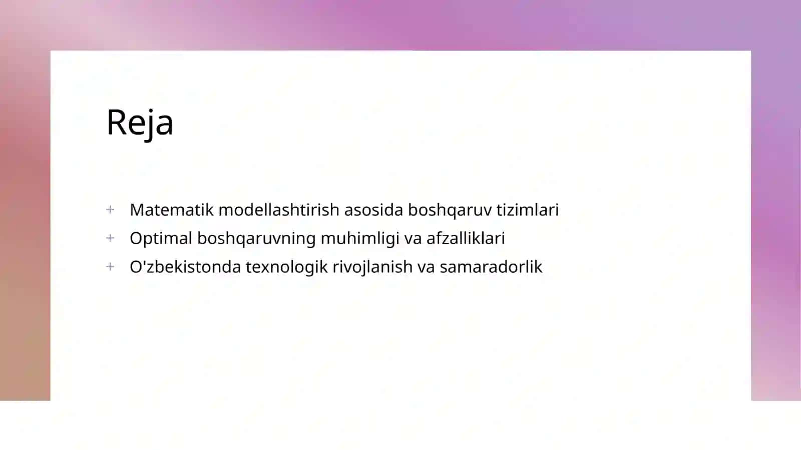 Optimal boshqaruv tizimlarini loyihalashda matematik modellashtrish 2