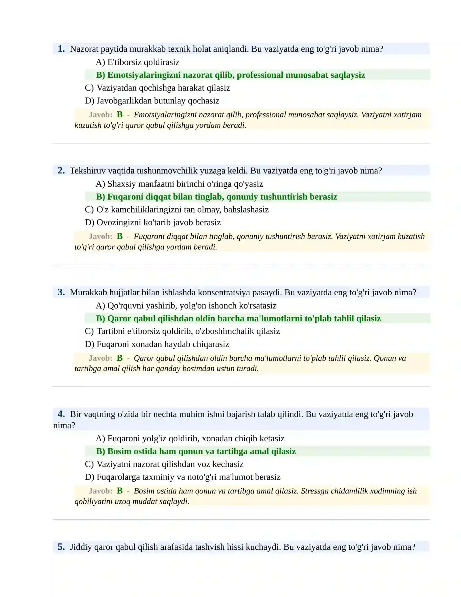 KIRISH PSIXOLOGIK SINOV Testlari 2