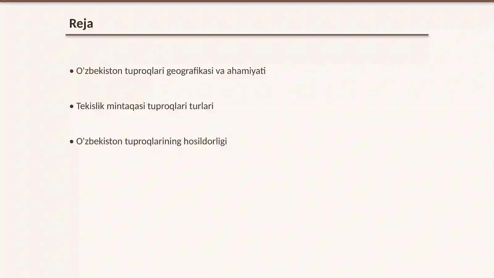 O'zbekiston tuproqlari geografikasi va ahamiyati 2