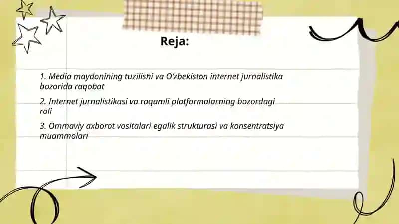 Media maydon tuzilish va internet jurnalistikasida raqobat muhiti 2