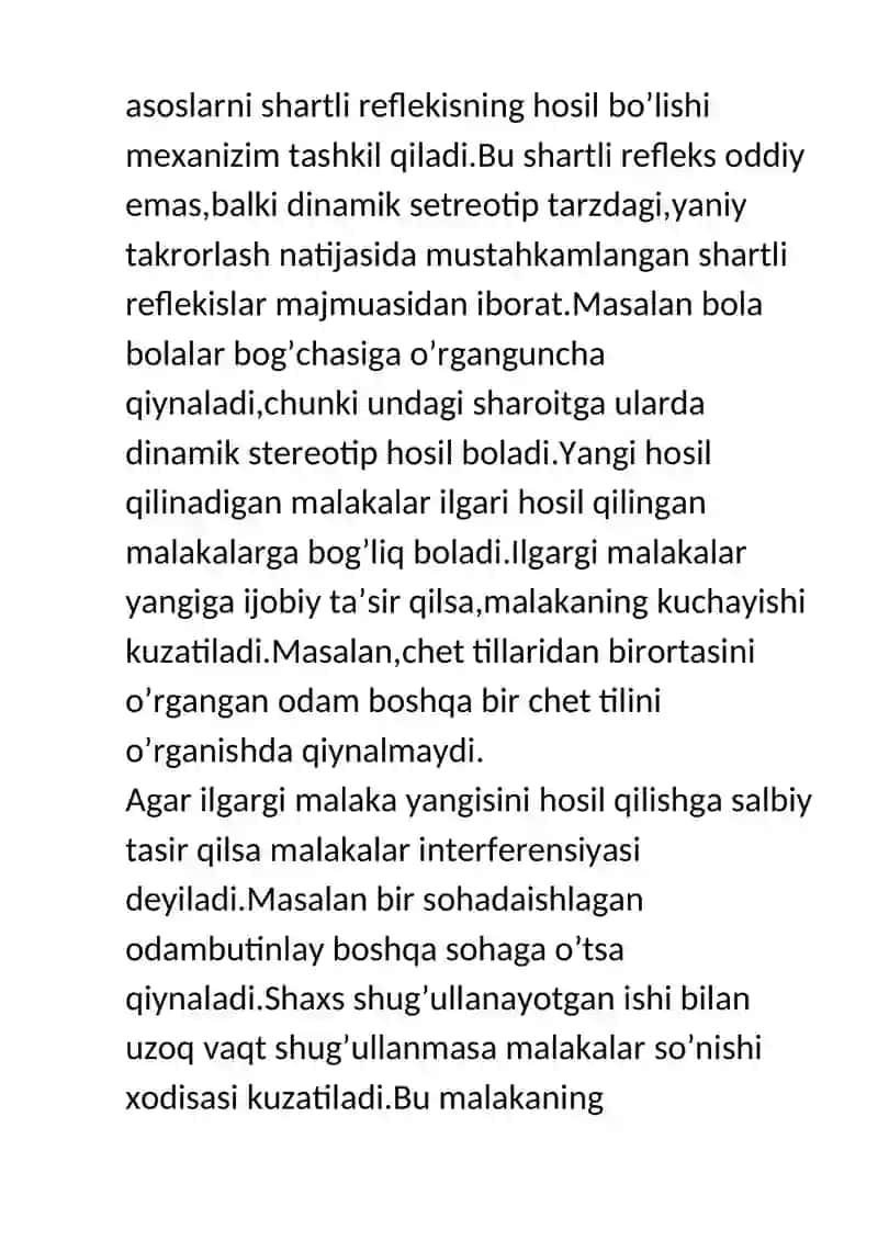 Shaxsning malaka va odatlari 2