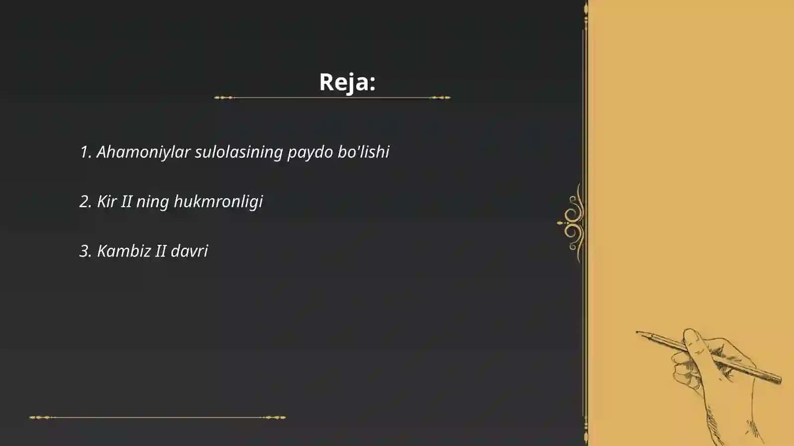 Ahamoniylar sulola tarixi 2