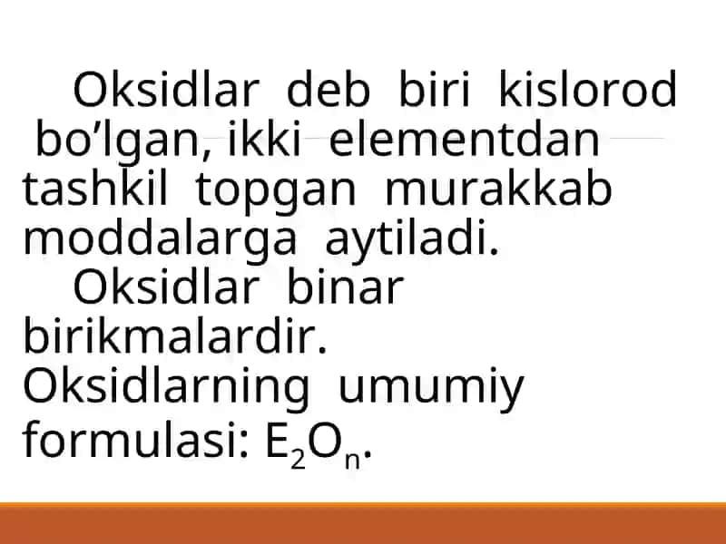 Oksidlarning tarkibi 2