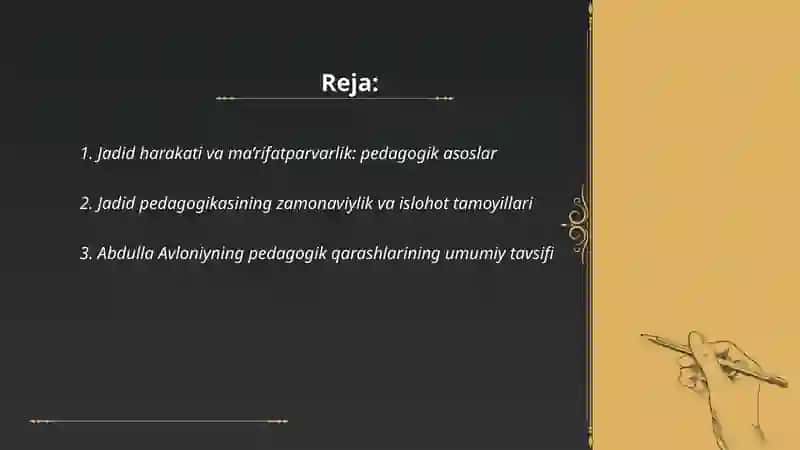 Jadid ma’rifatparvarlarining pedagogik qarashlari 2
