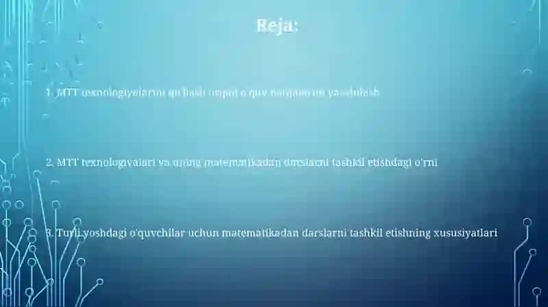 MTT texnologiyalari va matematika 2