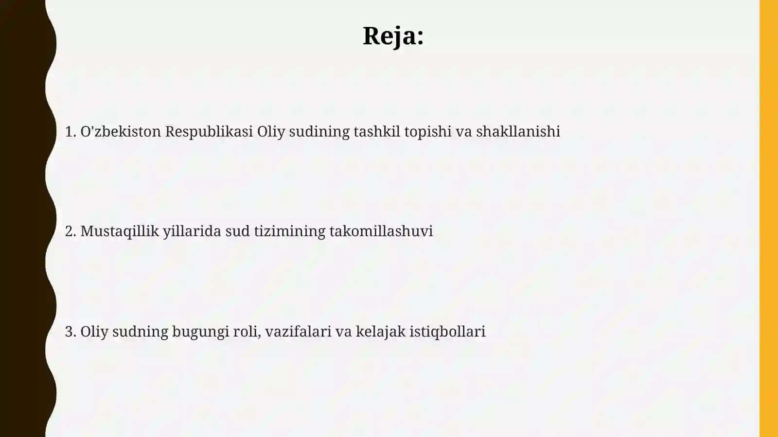 Oʻzbekiston Respublikasi Oliy sudishakllanishigenezi 2
