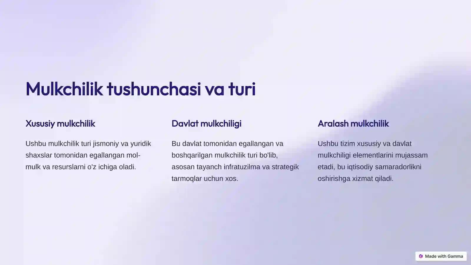 Iqtisodiy tizimlar va mulkchilik 2