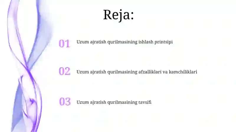 Uzum ajratish qurilmasi 2