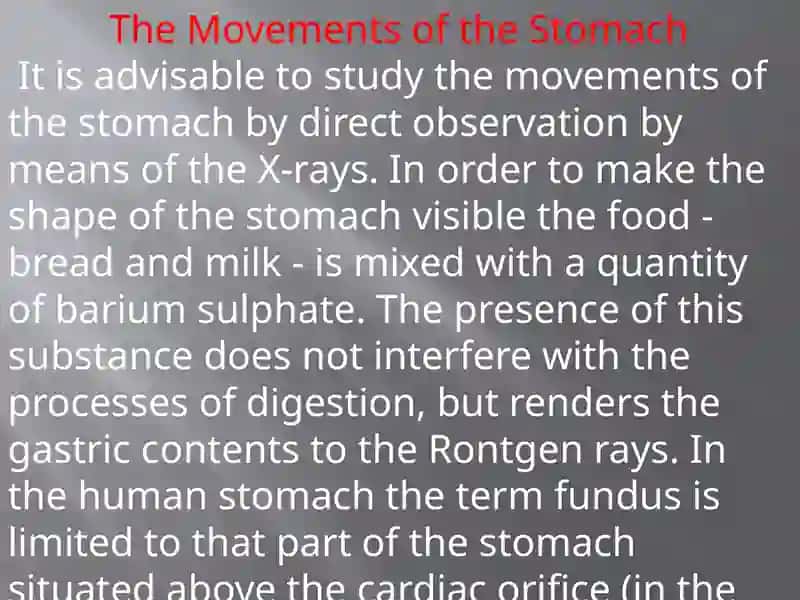 The Movements of the Stomach 2