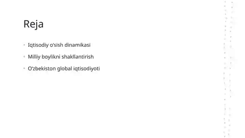 Iqtisodiy oʻsish va milliy boylik 2