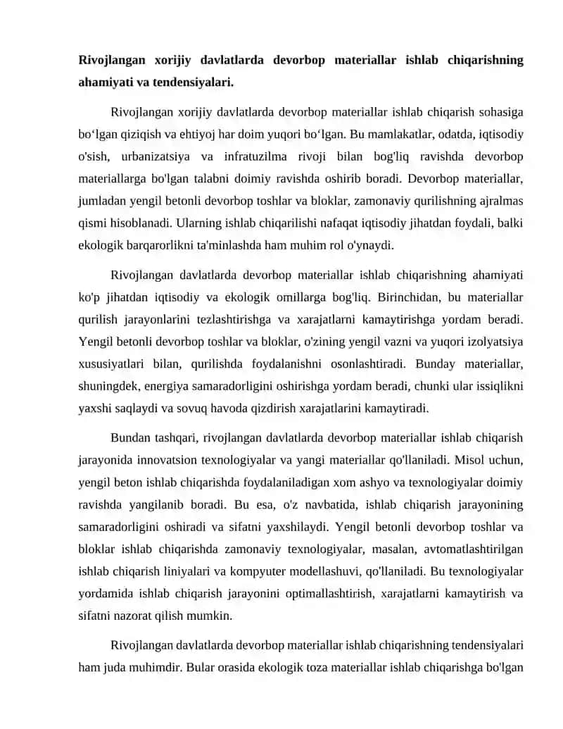 Yengil Betonli Devorbop Materiallar 2