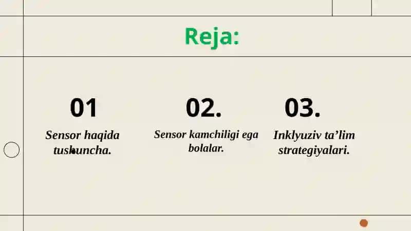 Sensorlar Kamchiligi va Inklyuziv Ta'lim 2