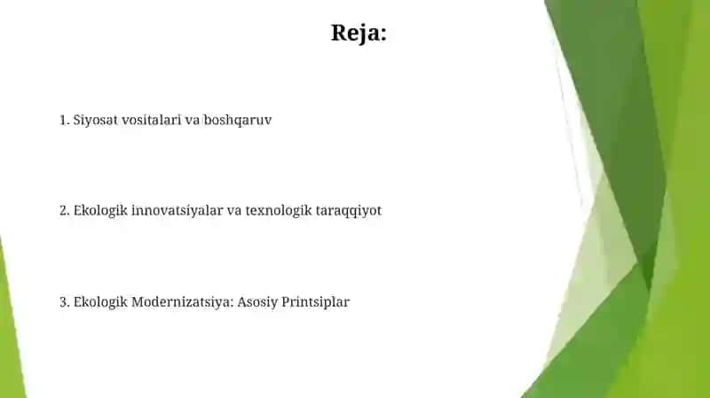 Ekologik modernizatsiya 2