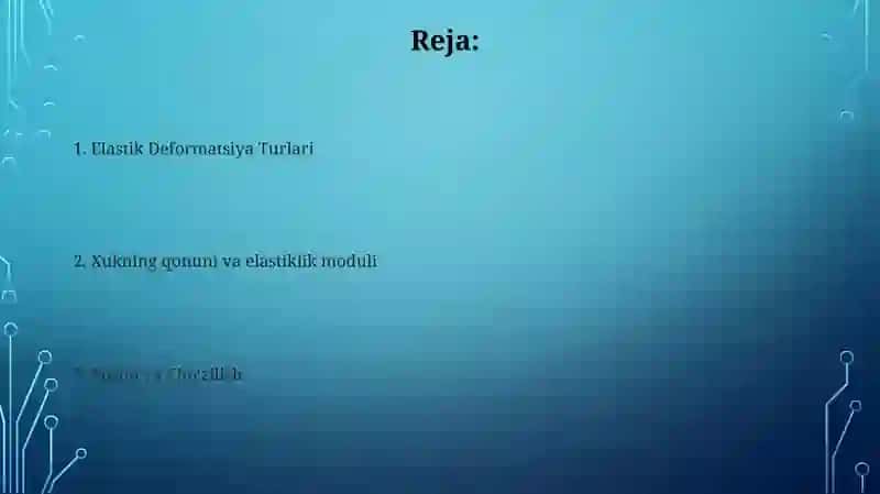 Elastiklik kuchlari deformatsiyasi 2