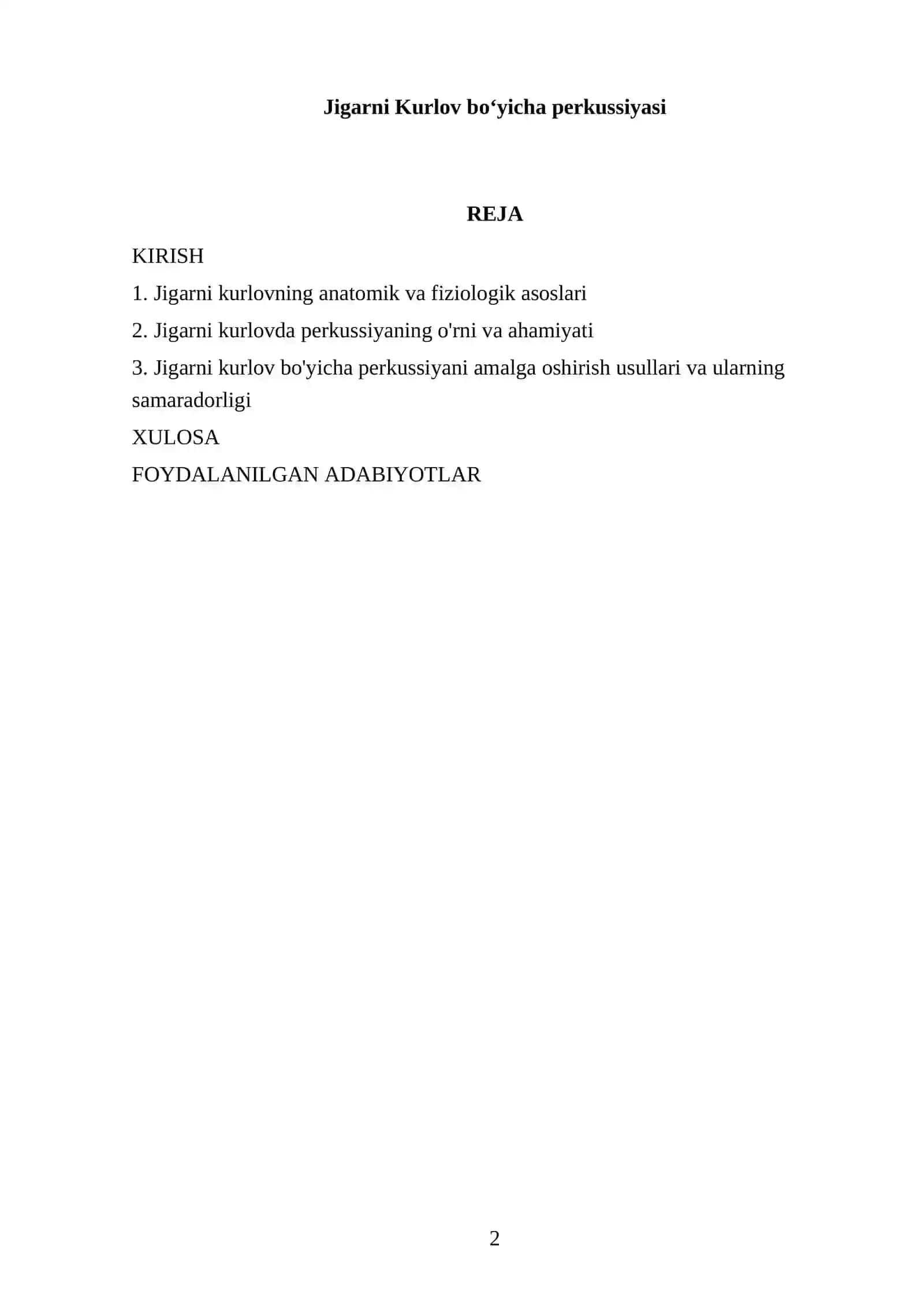 Jigarni Kurlov boʻyicha perkussiyasi 2