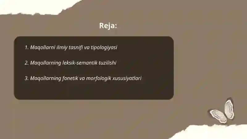 Maqollar va ularning oʻrganilishi 2