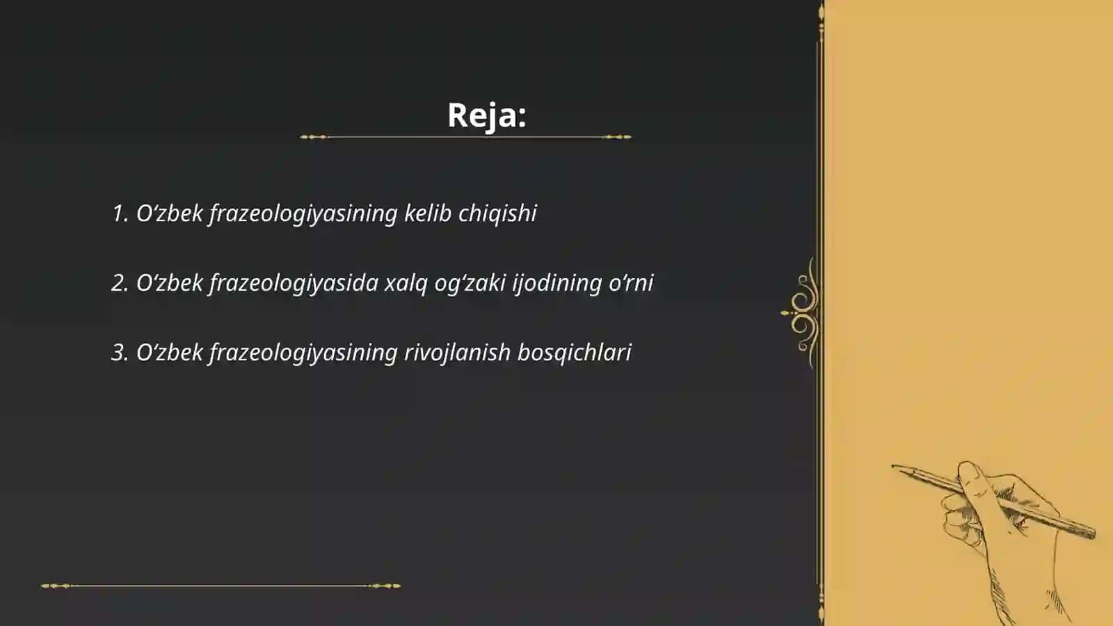 O‘zbek frazeologiyasi tarixi 2