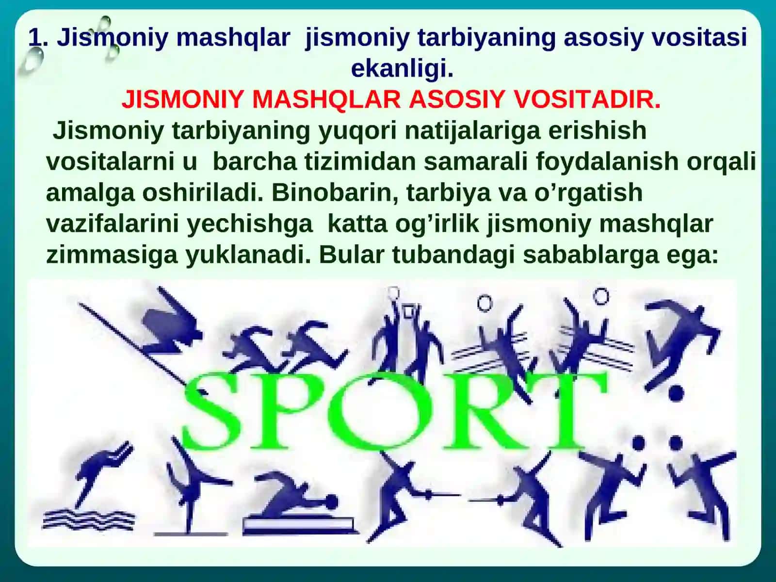 JISMONIY MASHQLAR TEХNIKASI 2