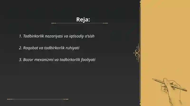 Iqtsodiyotta ta’limot tadbirkorlik va imtiyozlar 2