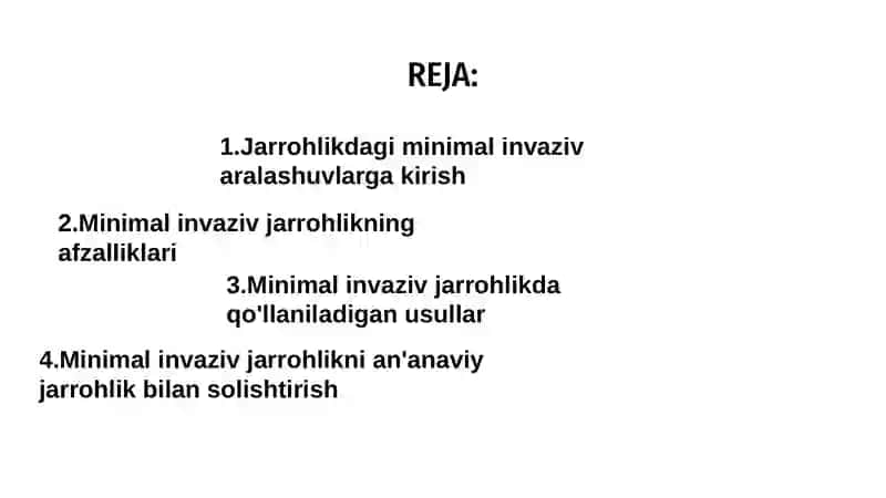 Xirurgiyada kichik invaziv aralashuvlar 2