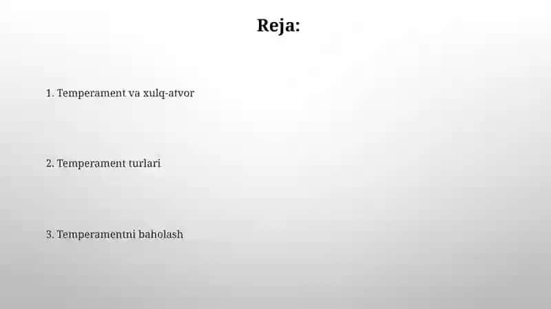 Temperament va fe'l-atvor 2