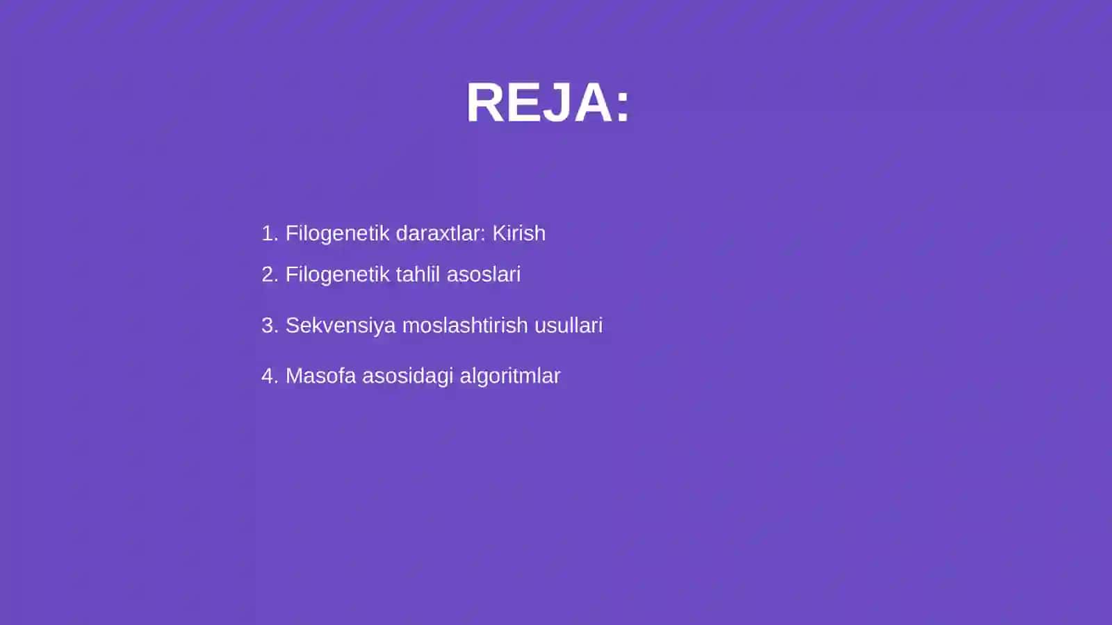 Filogenetik daraxtlarni tuzish algoritmlari 2