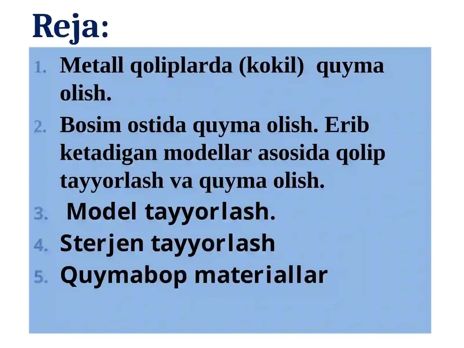 Quymakorlik asoslari 2