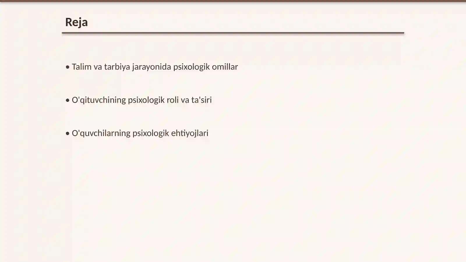 Talim va tarbiya jarayonining psixologik asoslari 2