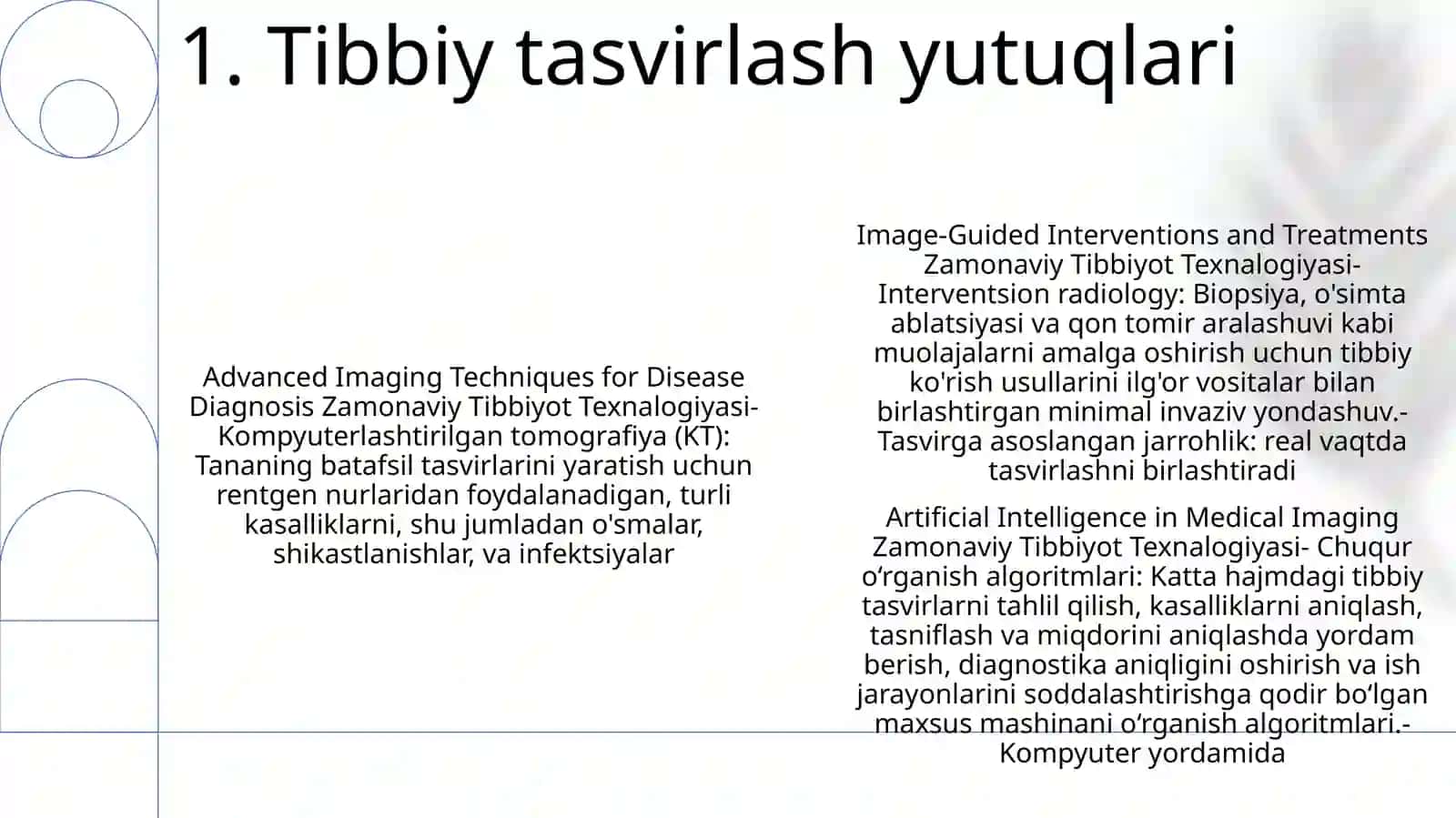 Zamonaviy Tibbiyot Texnalogiyasi 2