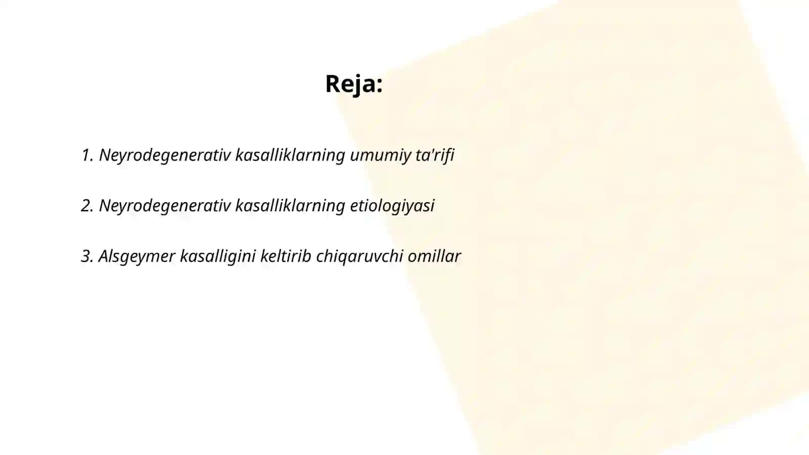 Neyrodegenerativ kasalliklar 2