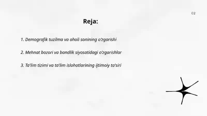 Oʻzbekiston Respublikasidagi ijtimoiy oʻzgarishlar 2