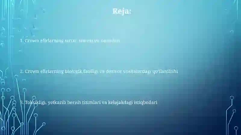 Kraun efirlar-dori vositalari sifatida 2