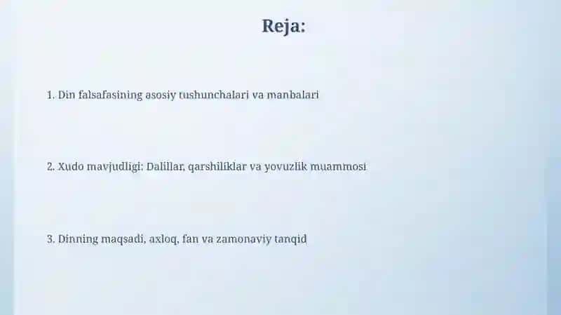 Dinlar falsafasi 2
